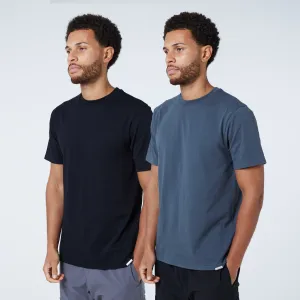 2-Pack Basic T-Shirts | Black / Charcoal