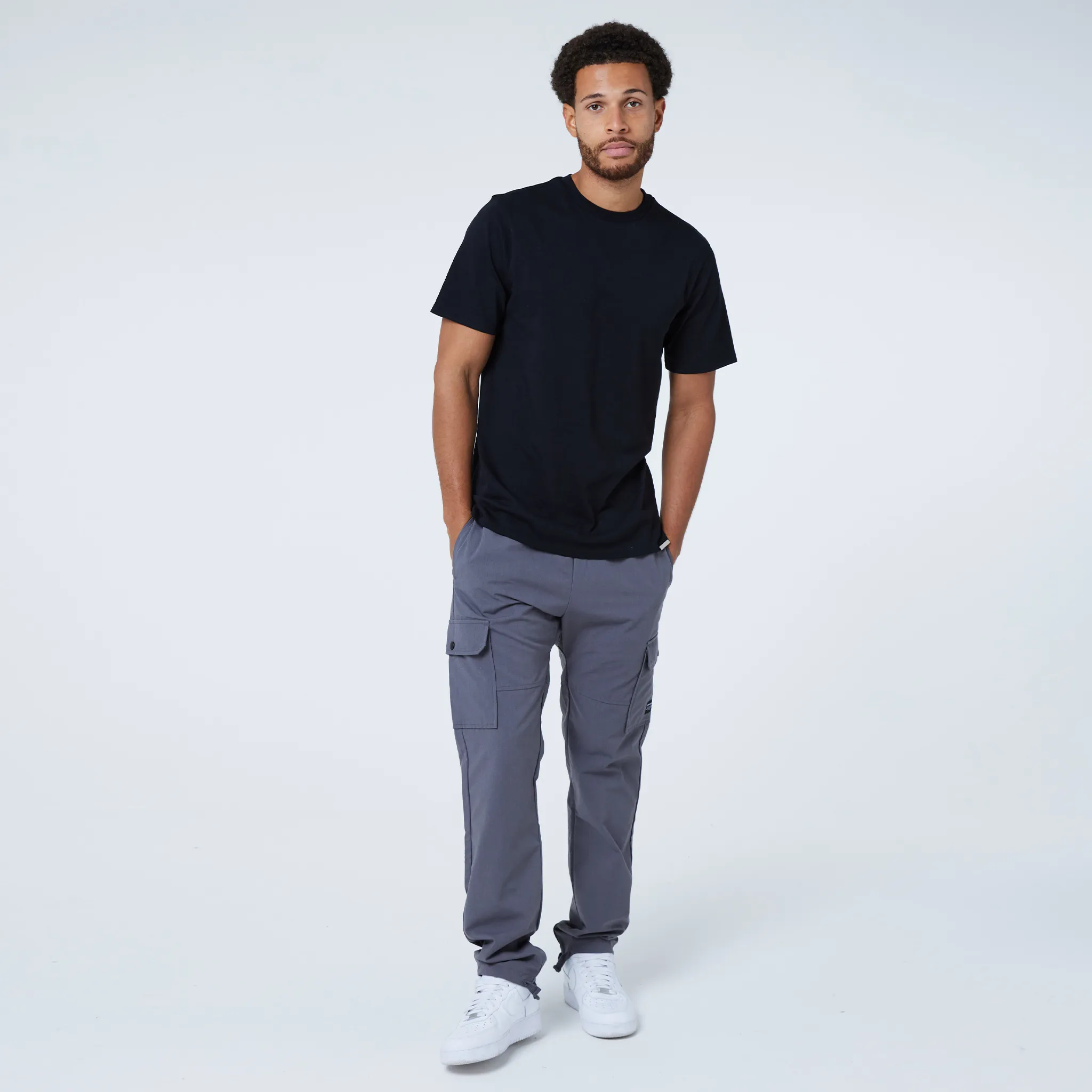 2-Pack Basic T-Shirts | Black / Charcoal