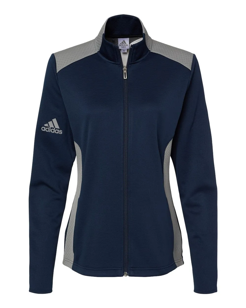 Adidas Women's Textured Mixed Media Full-Zip Jacket A529