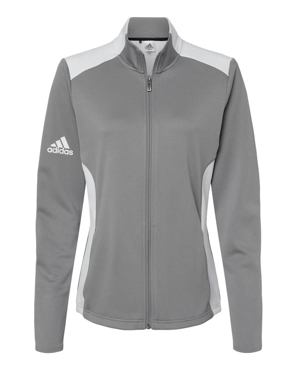 Adidas Women's Textured Mixed Media Full-Zip Jacket A529