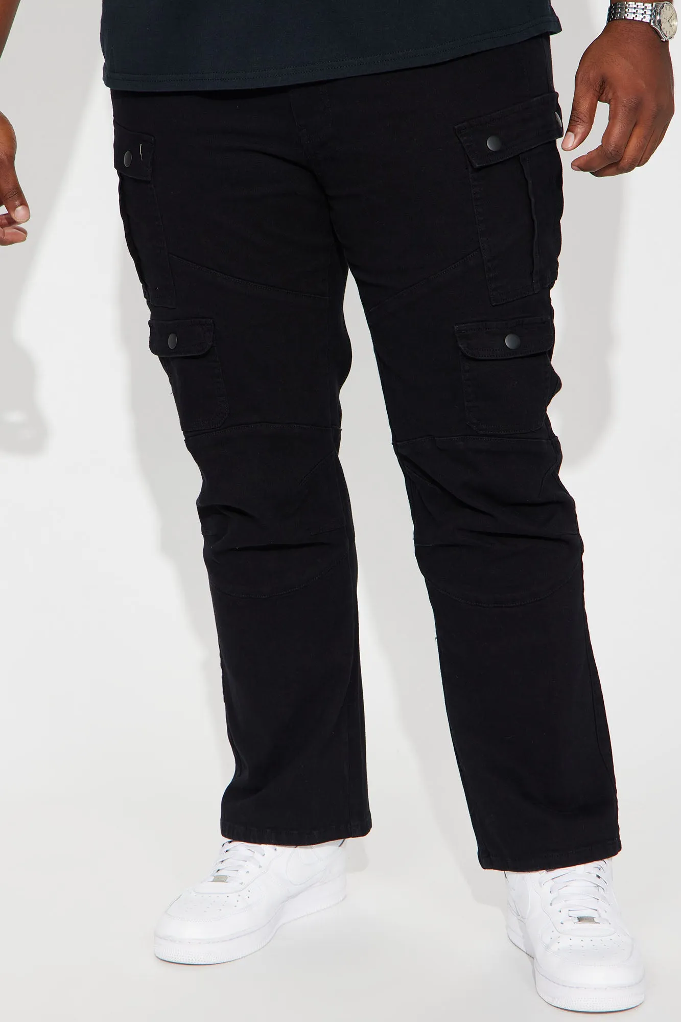 Always On The Go Cargo Skinny Jeans - Black