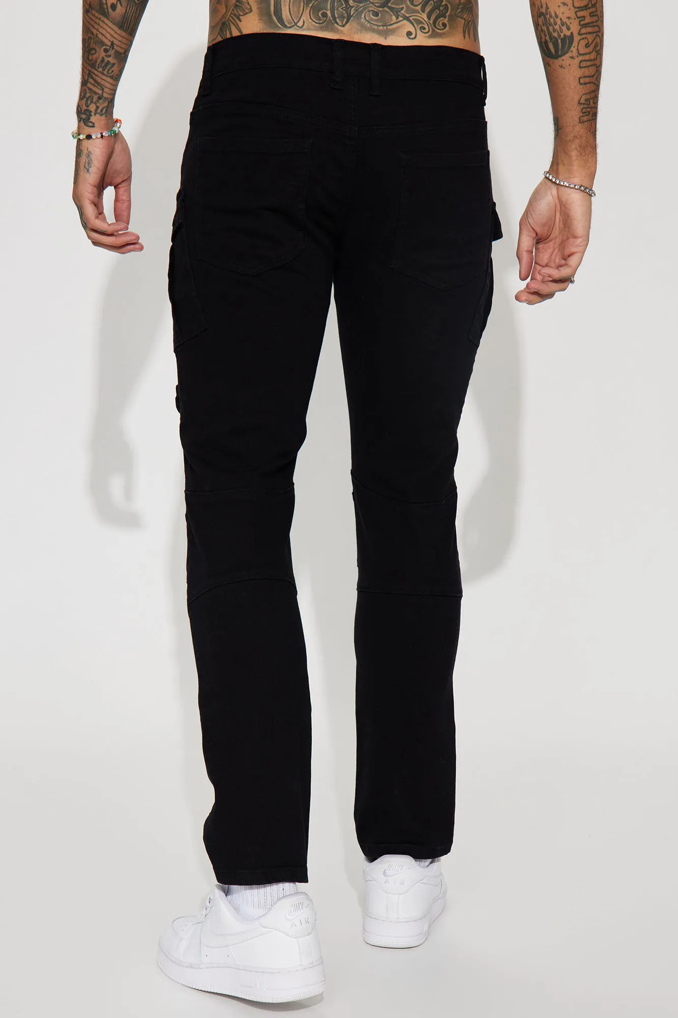 Always On The Go Cargo Skinny Jeans - Black