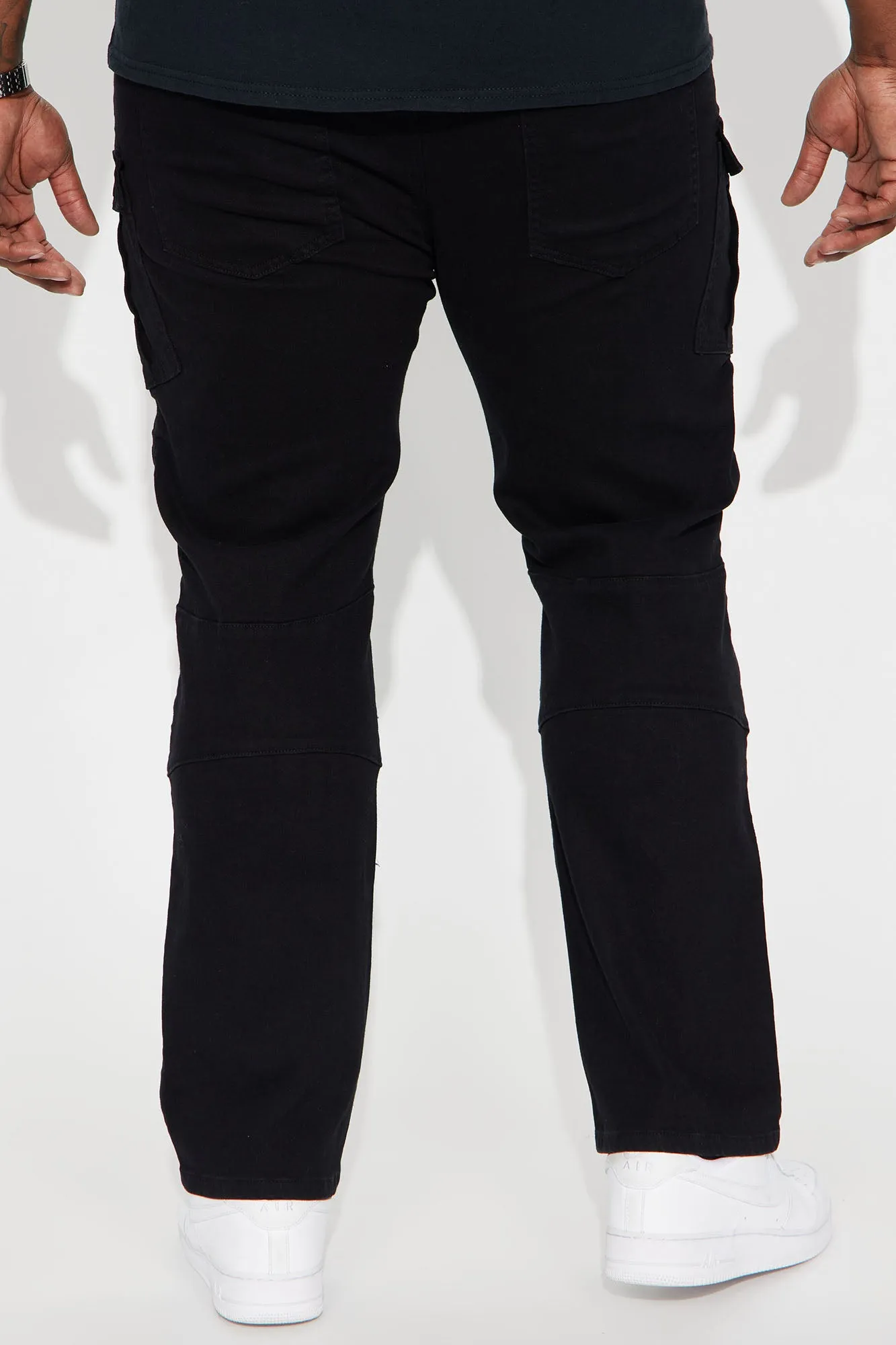 Always On The Go Cargo Skinny Jeans - Black