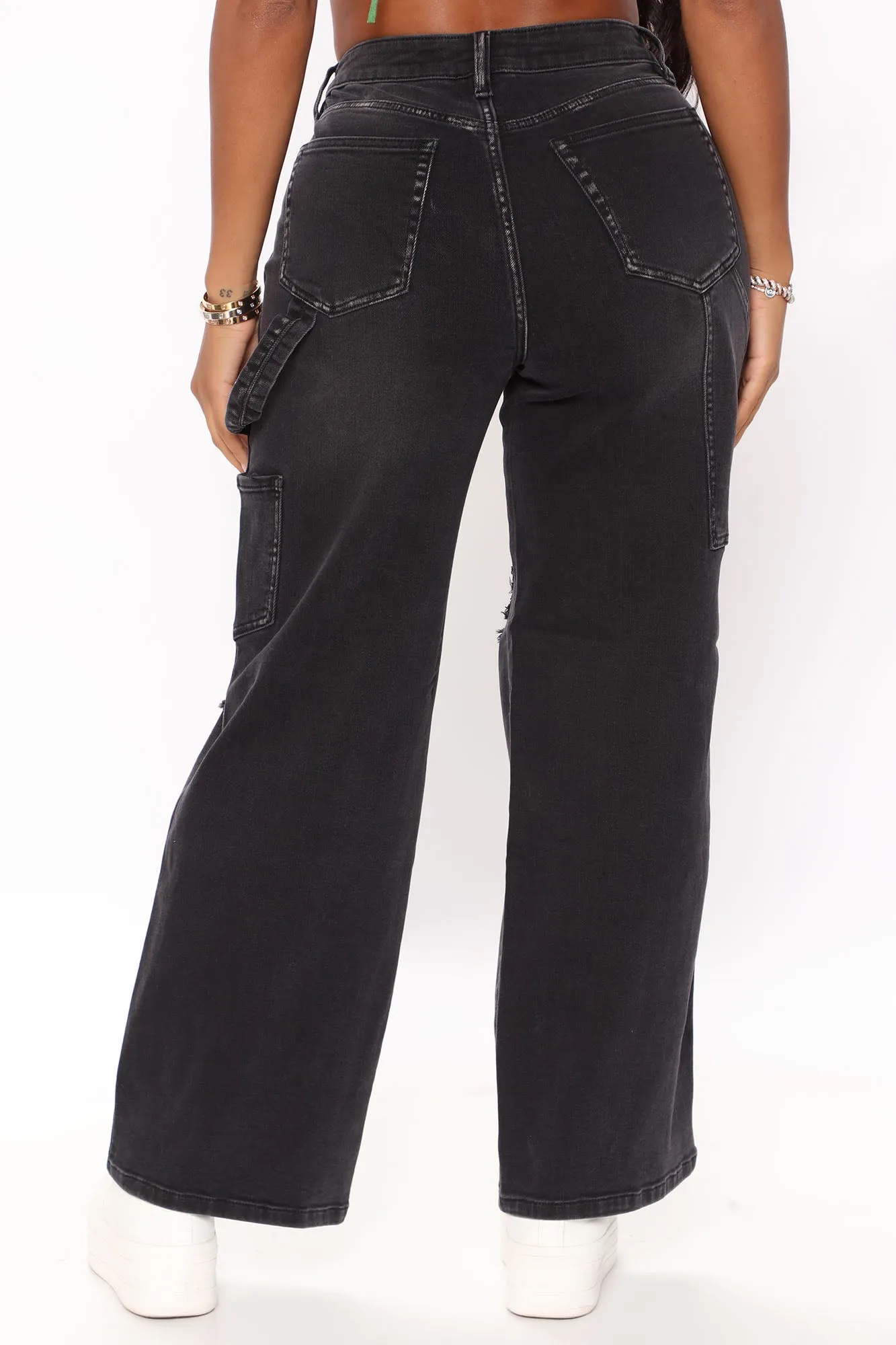 Always Working It Cargo Carpenter Jeans - Black