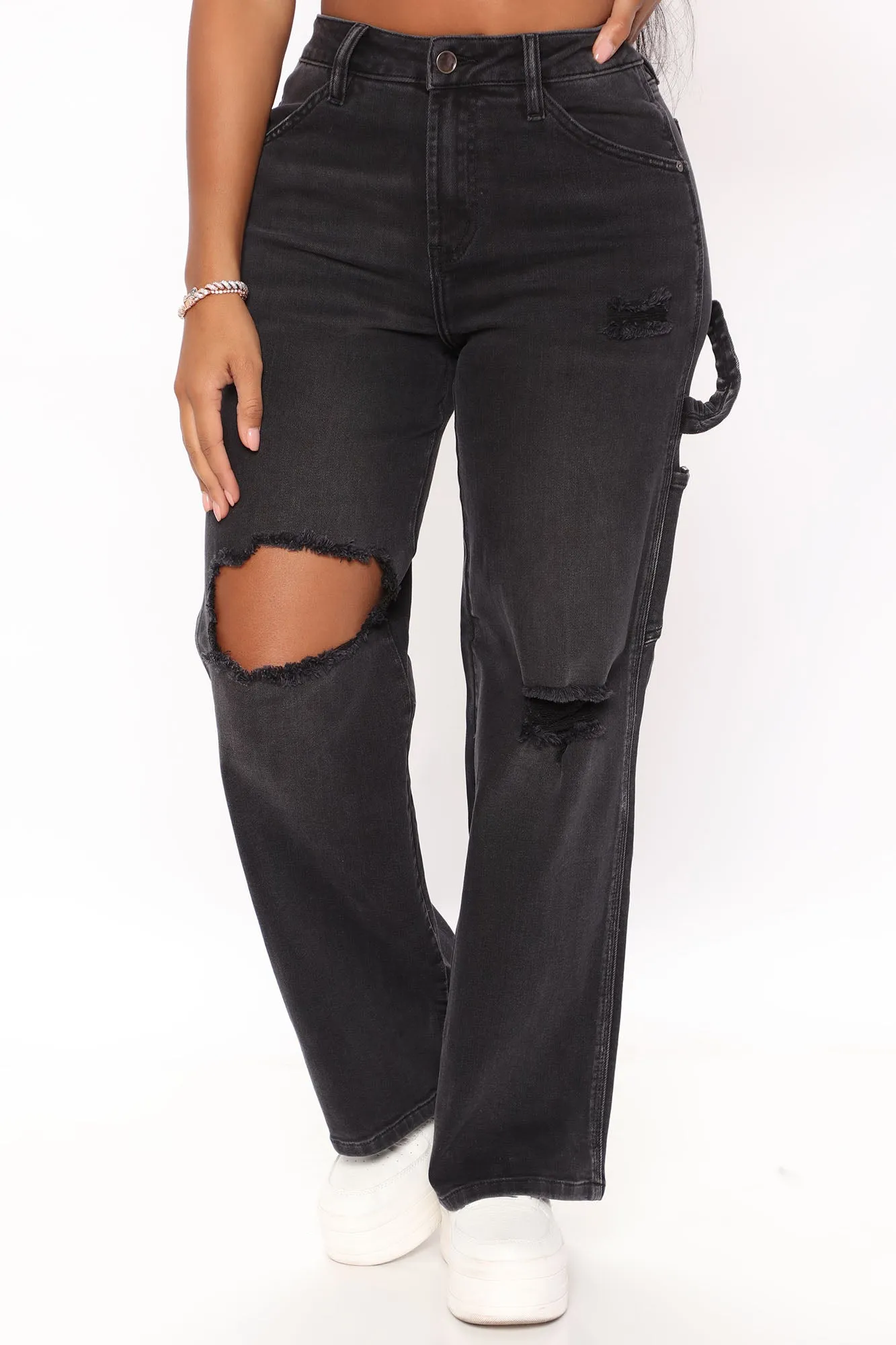 Always Working It Cargo Carpenter Jeans - Black