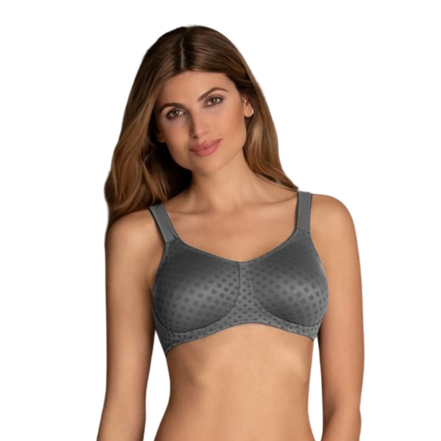 Anita Lisa Wire-free Mastectomy Bra, Anthracite | Grey Mastectomy Bras