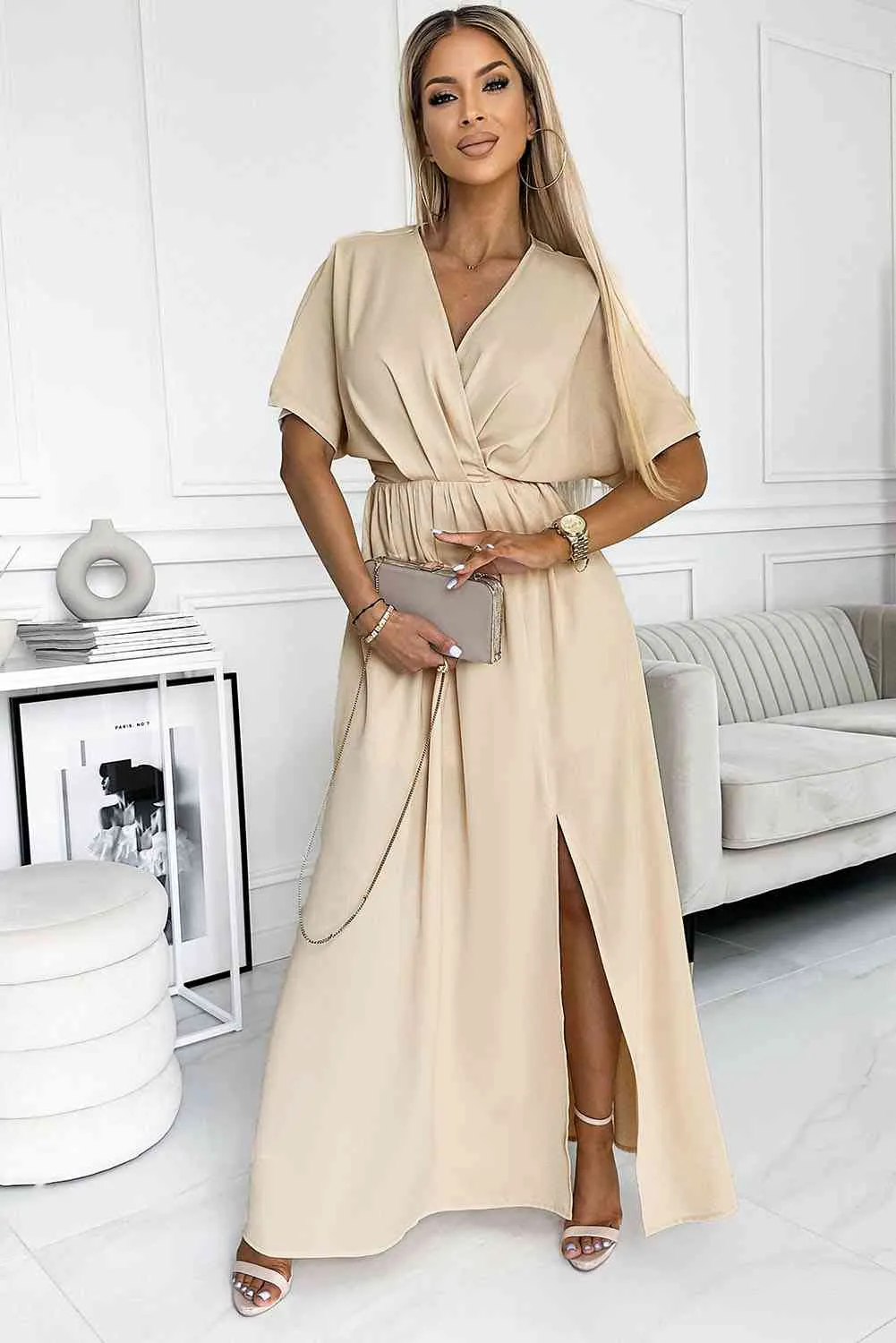 Beige Resort Maxi Dress