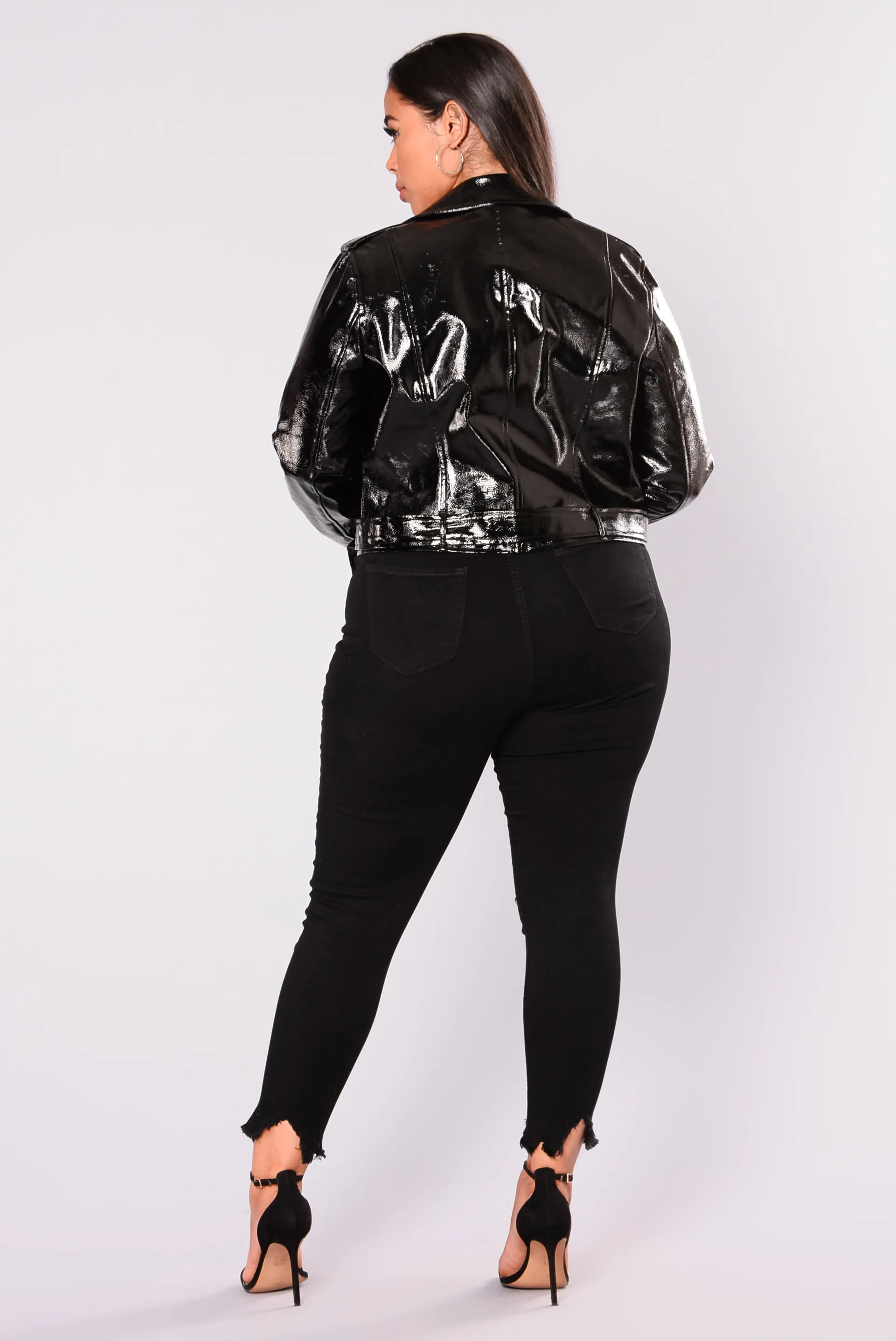 Better Work It Patent Leather Jacket - Black