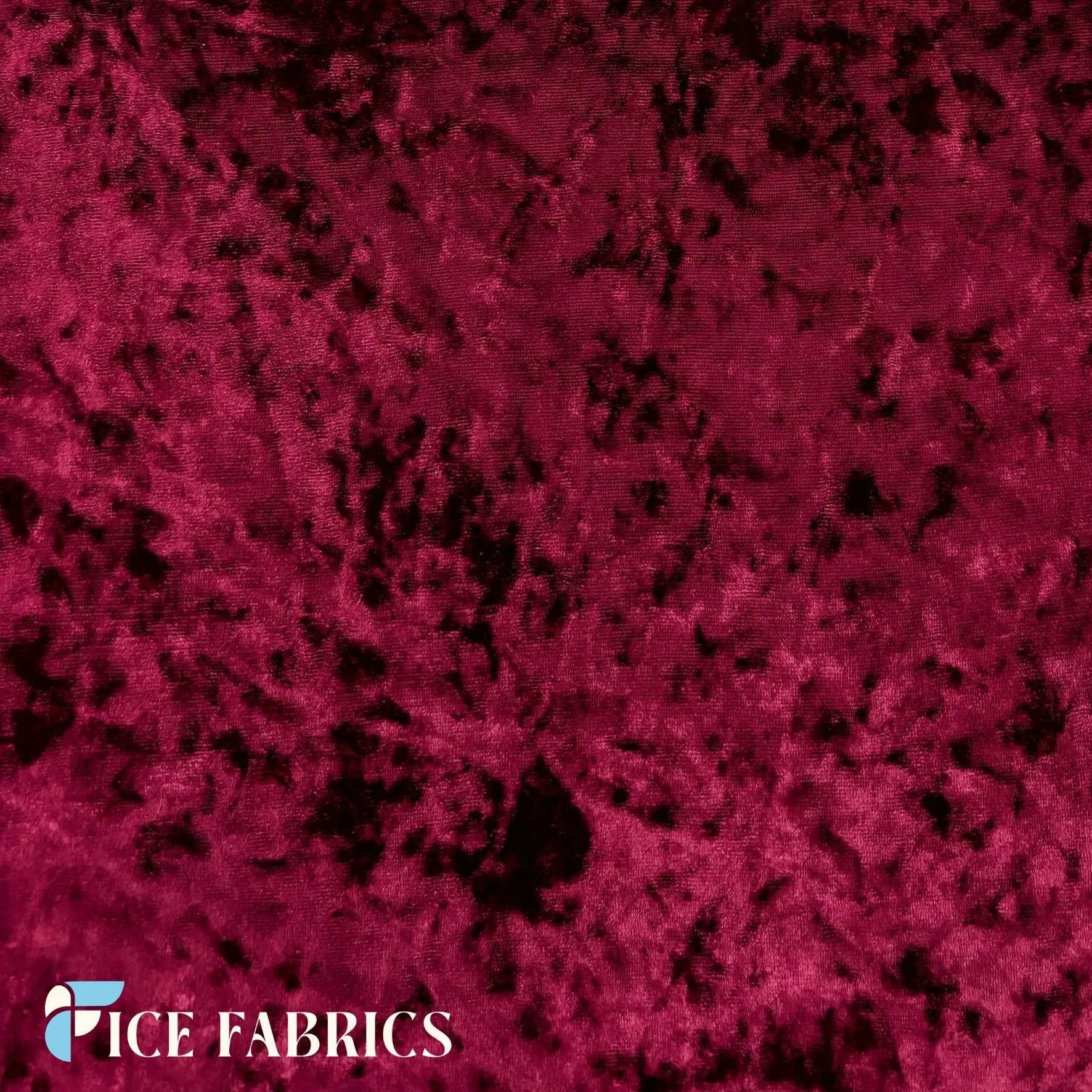 Burgundy Stretch Crushed Velvet Fabric