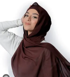 Chiffon Shawl - Chocolate