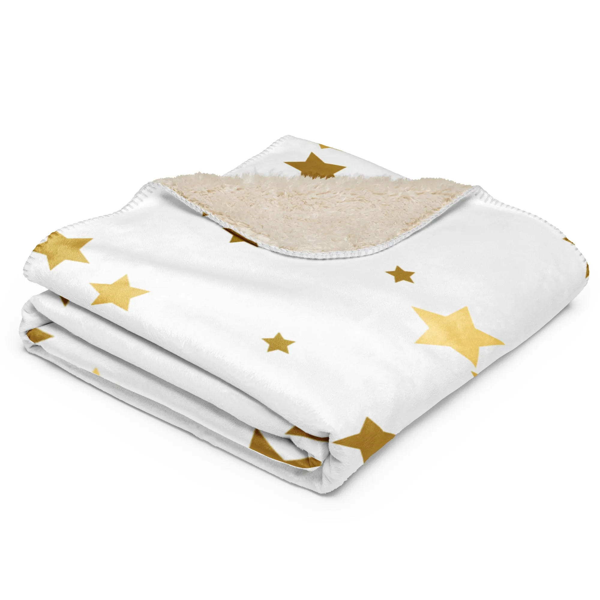 Cozy Gold Stars Sherpa blanke lioness-love