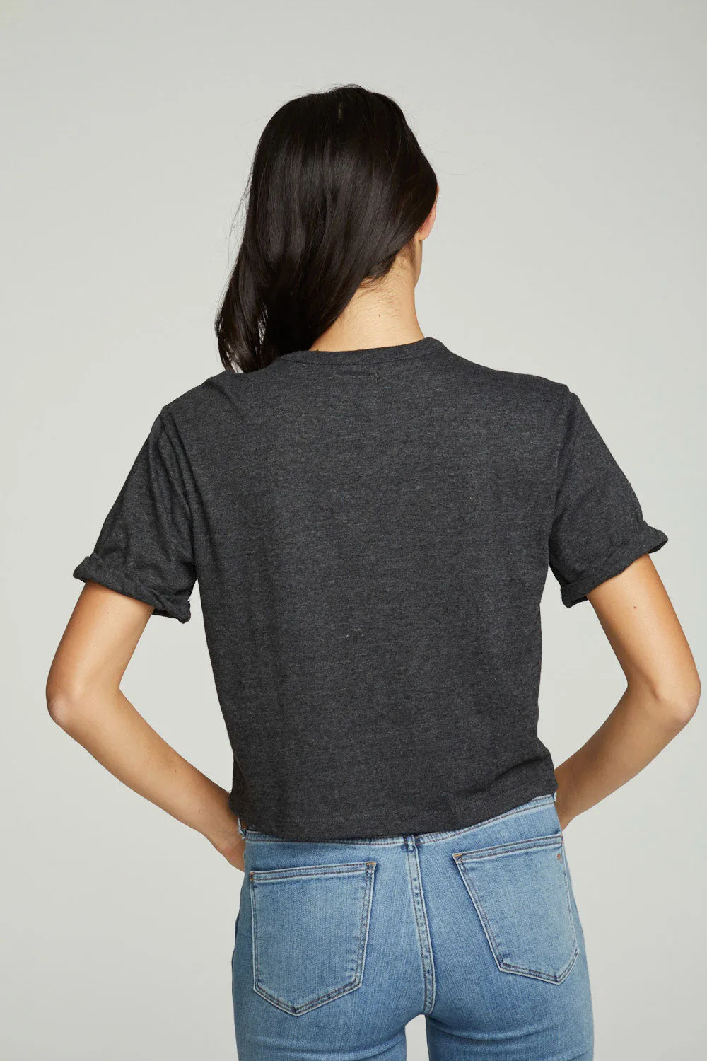 Cropped Crew Neck Short Sleeve Tee