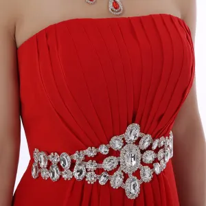 Crystal Chiffon Bridesmaid Evening Dresses at Bling Brides Bouquet online Bridal Store