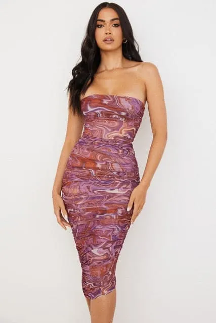 DressBetty - High Quality Strapless Bodycon Midi Dress