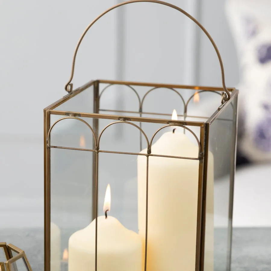 Elegant Mirror and Glass Lanterns for Candlelight Ambiance