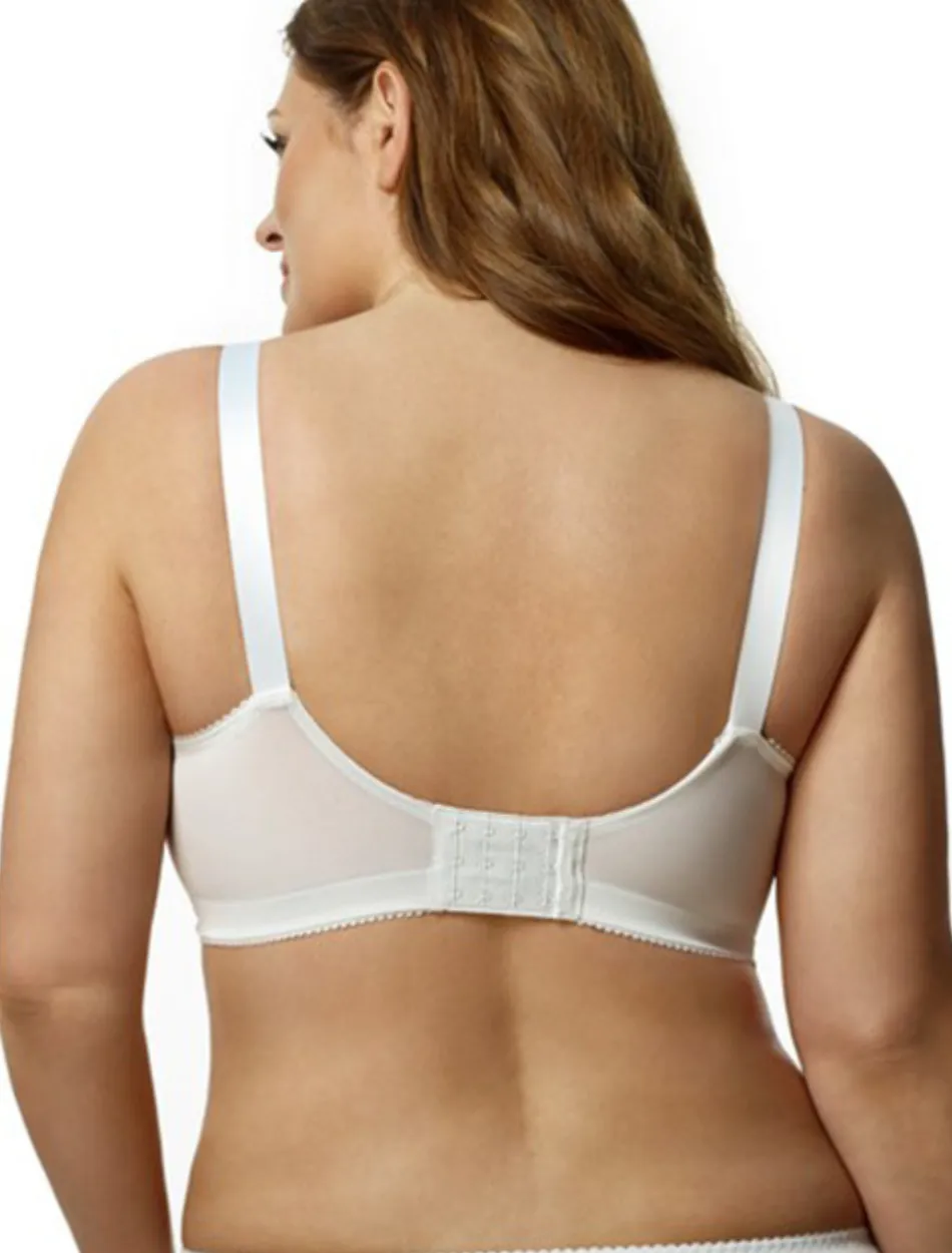 Elila Jacquard Soft Cup Bra, White | White Soft Cup Bras | White Full Coverage Bras