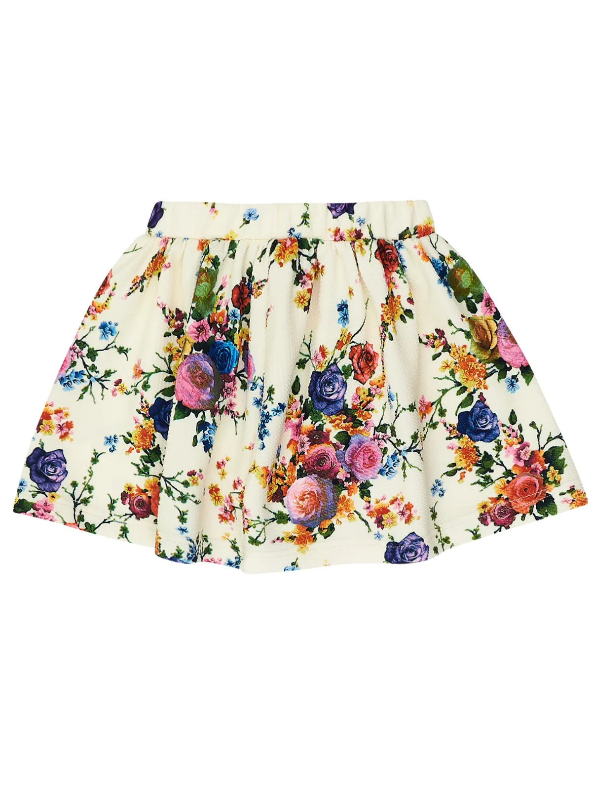 Fashion Flower Neoprene Pleated Skirt by Kids Couture