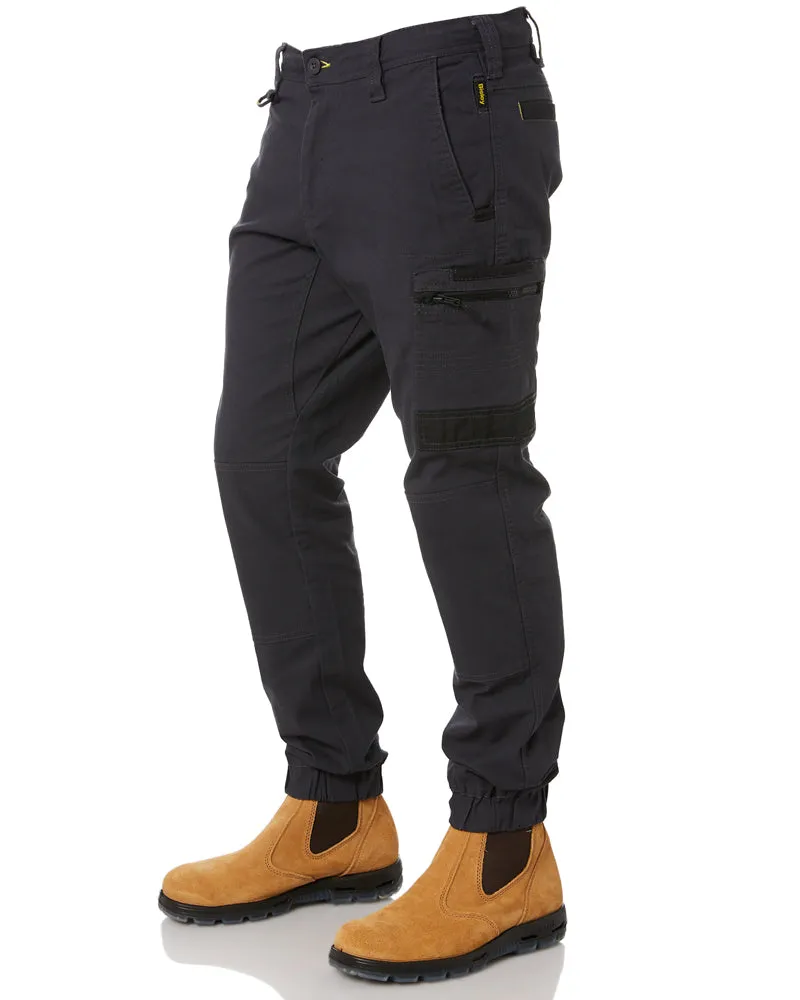 Flex and Move Stretch Cargo Cuffed Pants - Charcoal