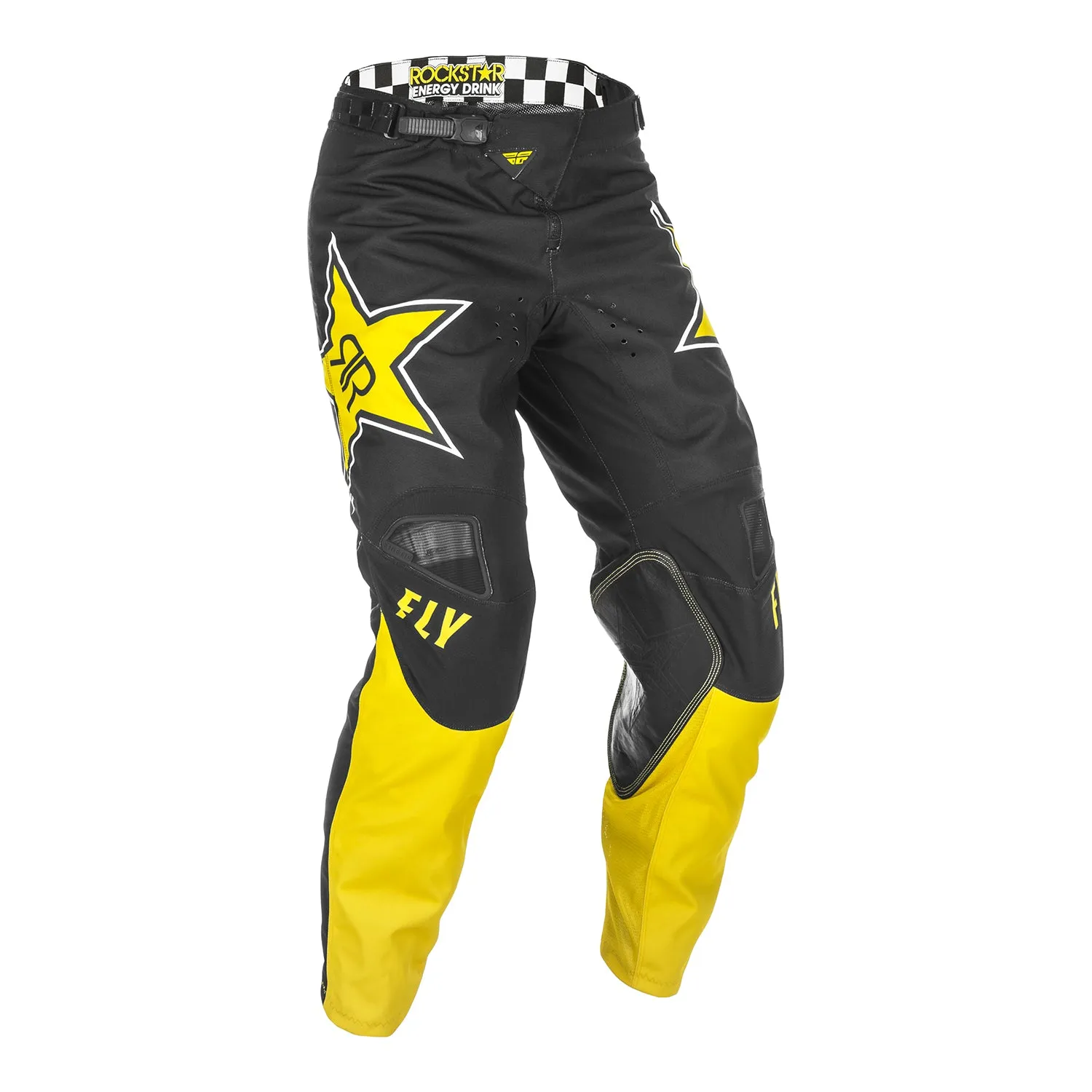 Fly 2021 Kinetic Rockstar Motocross Pants  - Yellow / Black