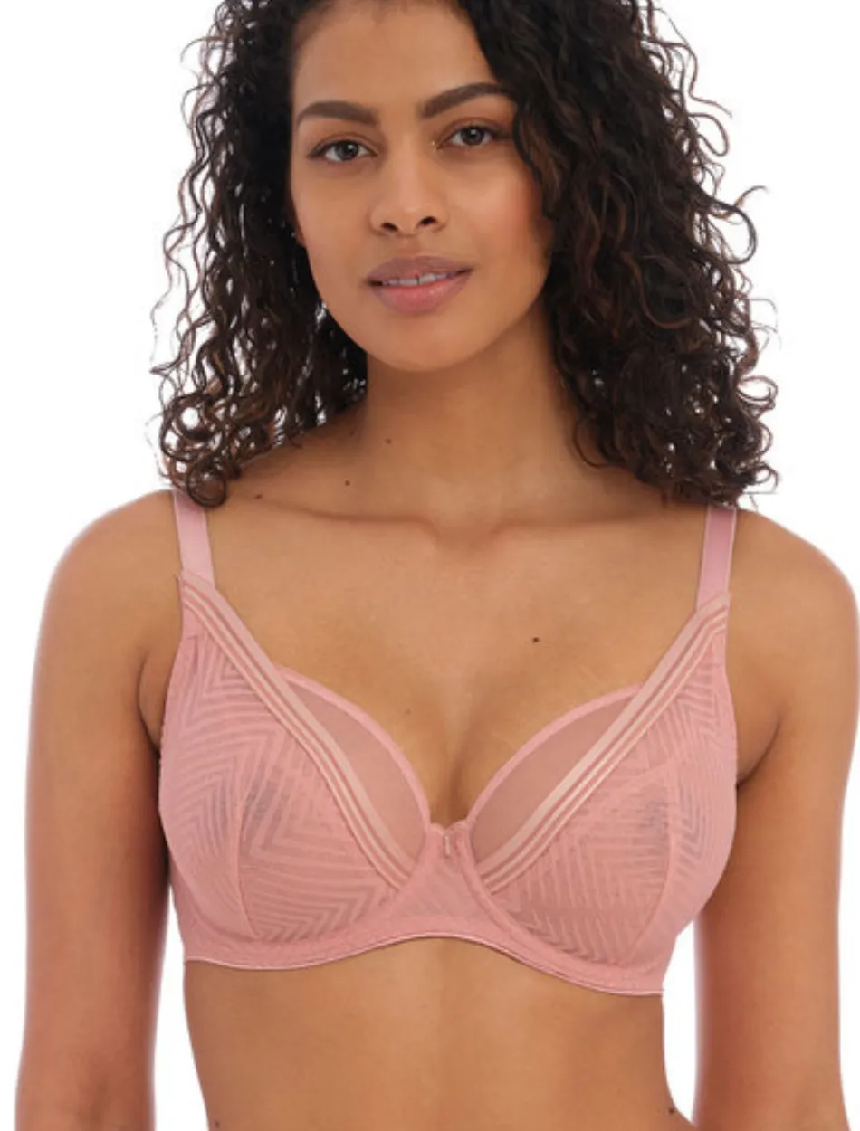 Freya Tailored Bra Underwire High Apex Plunge Bra, Ash Rose