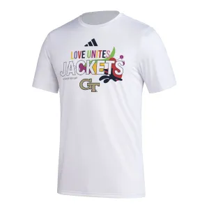 Georgia Tech Yellow Jackets Adidas Pride White T-Shirt