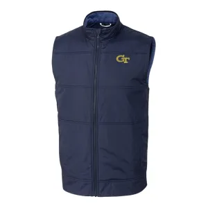 Georgia Tech Yellow Jackets Cutter & Buck Stealth Hybrid Quilted Windbreaker Vest