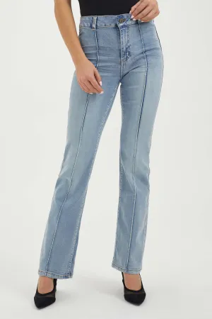 High-waisted Stevie jeans and flared leg