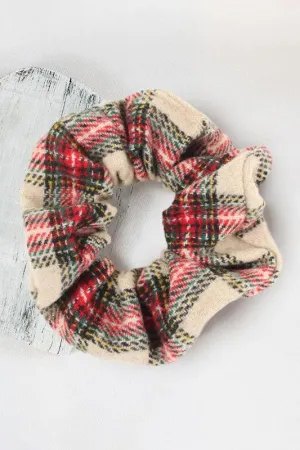 Ivory Flannel Scrunchie