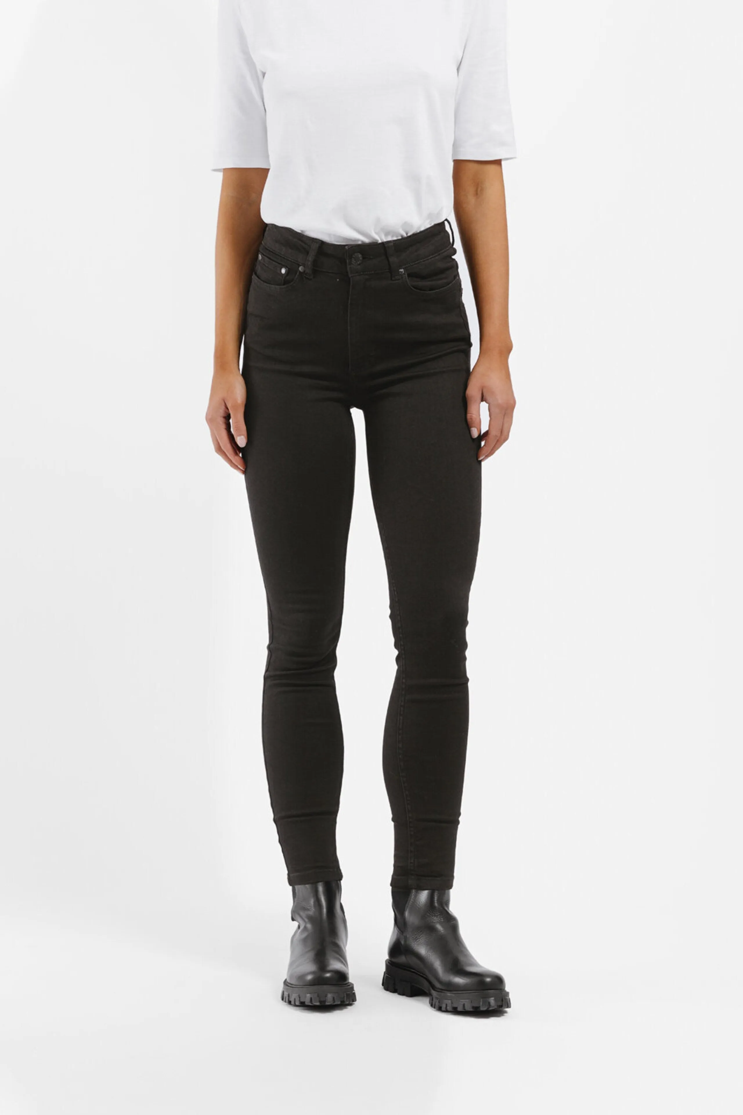 Julie High Waist Skinny Jeans - Black