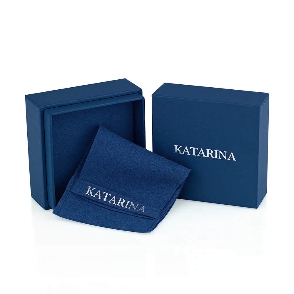 KATARINA 1 3/8 cttw Sapphire Floral Earring Jackets