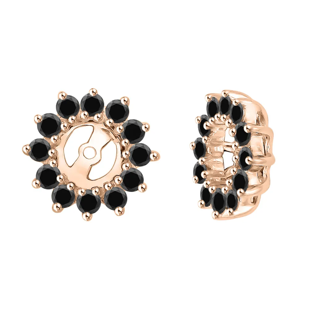 KATARINA 1/2 cttw Alternating Black and White Diamond Earring Jackets