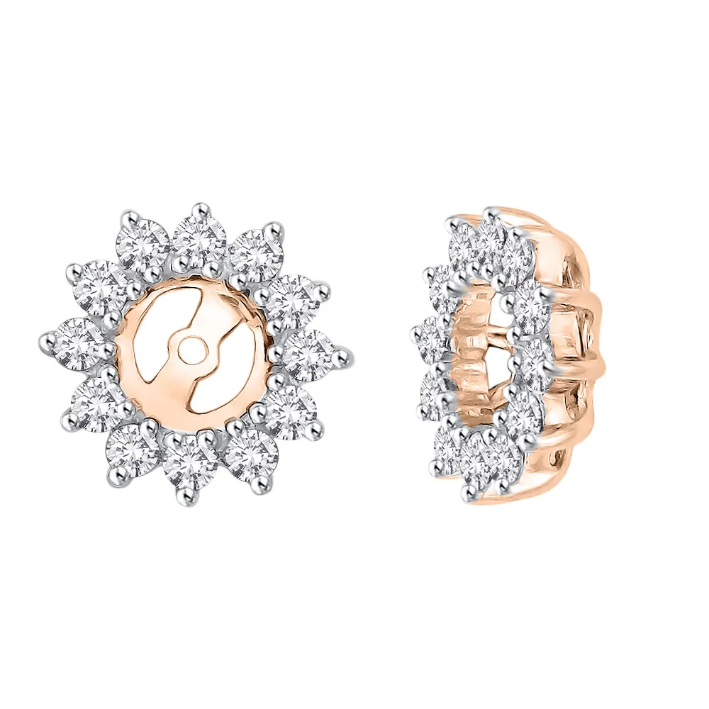 KATARINA Floral Diamond Earring Jackets (1/2 cttw)