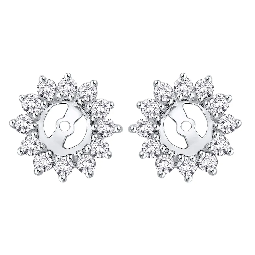 KATARINA Floral Diamond Earring Jackets (1/2 cttw)