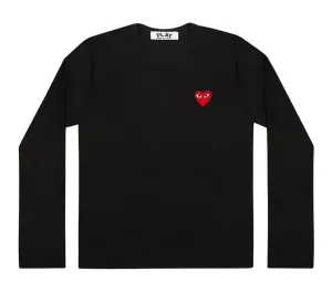 Long Sleeve Tee With Red Emblem Men