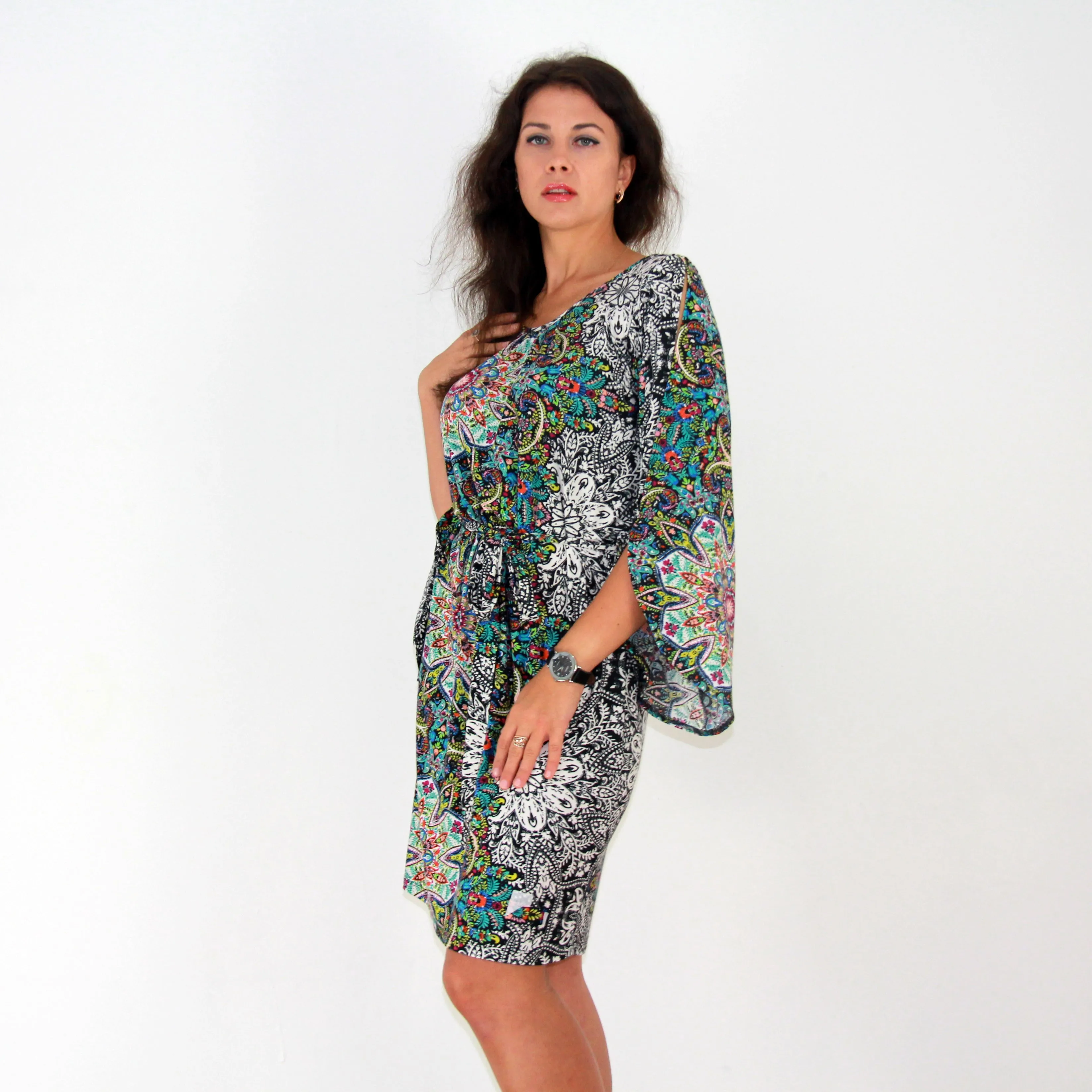 Mandala Split Sleeve Dress