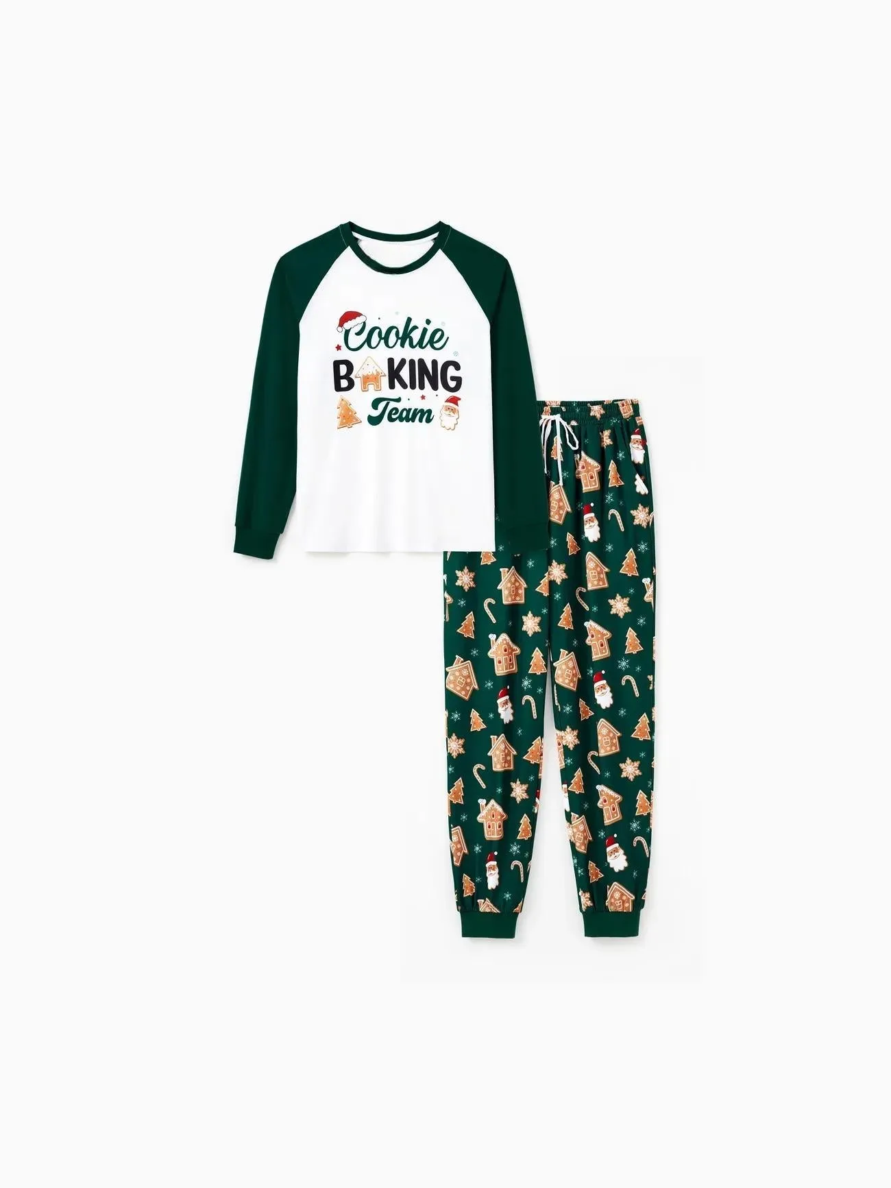 Matching Family Gingerbread House Pajama Set With Raglan Sleeves