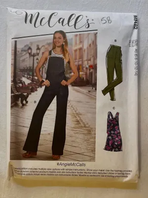 McCall's M8162 UNCUT Adult Overalls, Pant Sizes 6-14