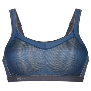 Momentum Maximum Support Sports Bra Non-Wired Silver Blue - Anita Active