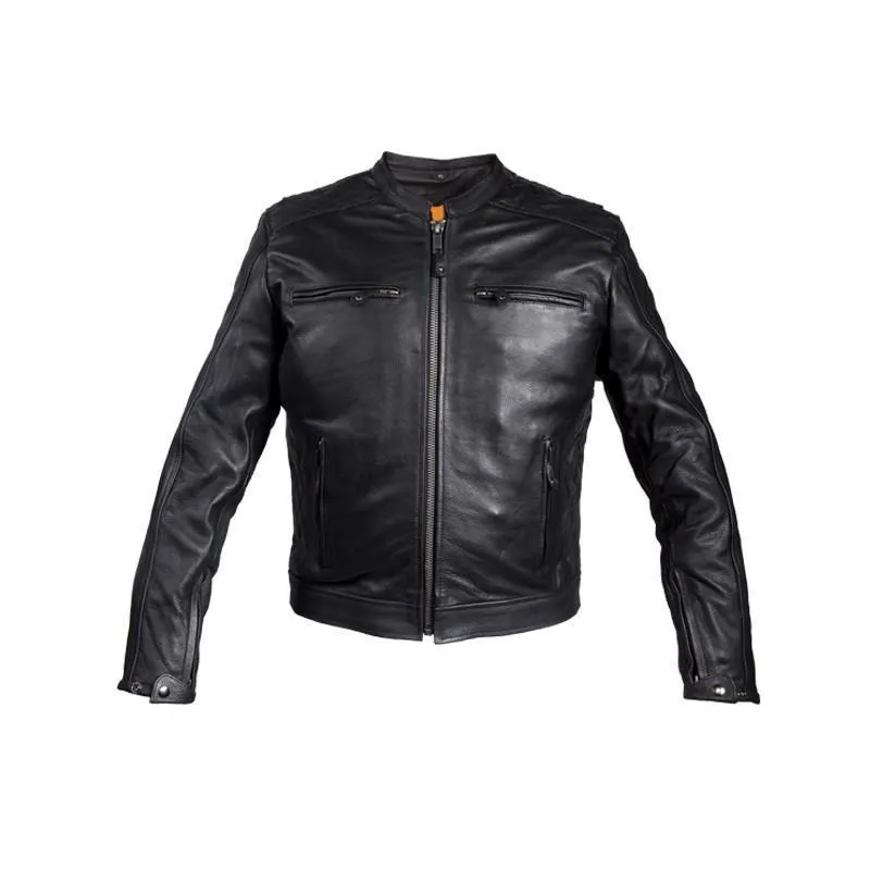 Motorcycle Jacket With Diamond Pattern On The Sides & Shoulders, MJ821-11-DL