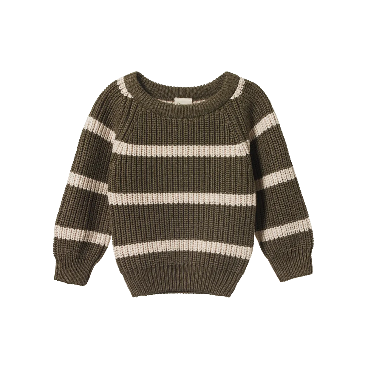 Nature Baby Billy Jumper See/Oatmeal Marle Stripe