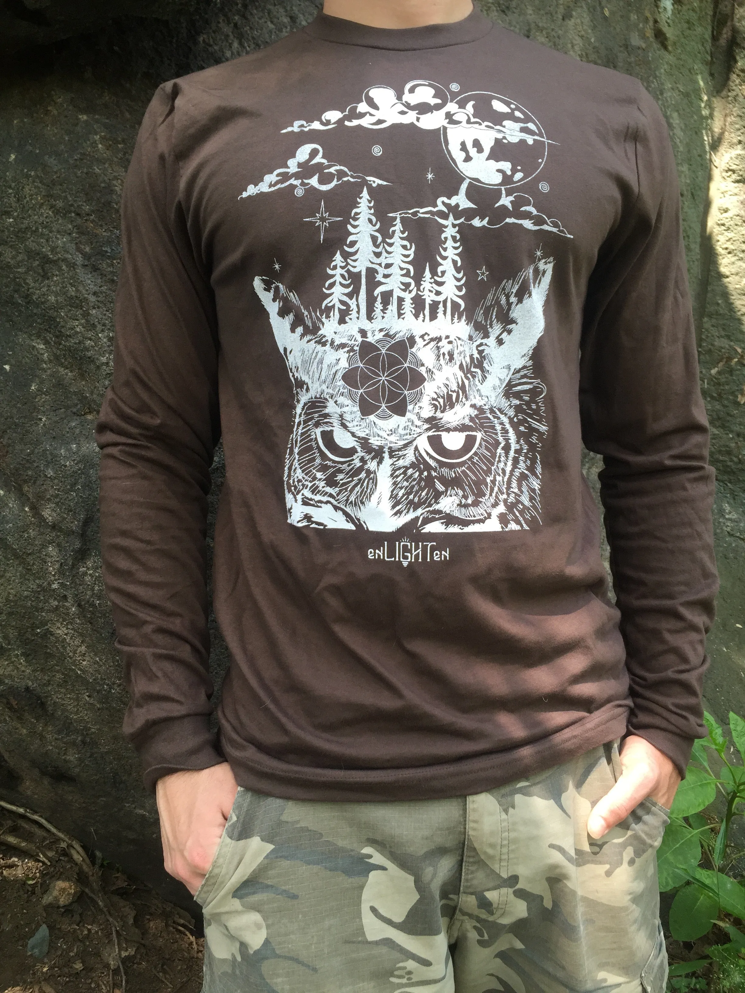 Night Owl Organic Long Sleeve Sacred Geometry Shirt