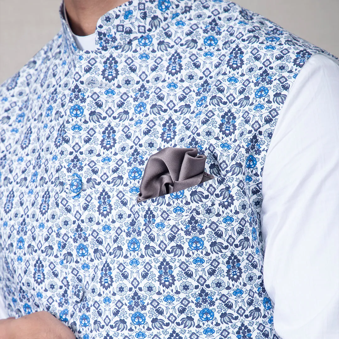 Omkar Printed Nehru Jacket