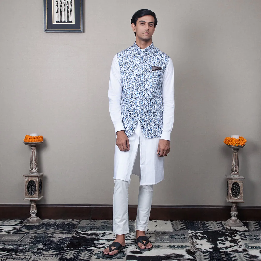 Omkar Printed Nehru Jacket