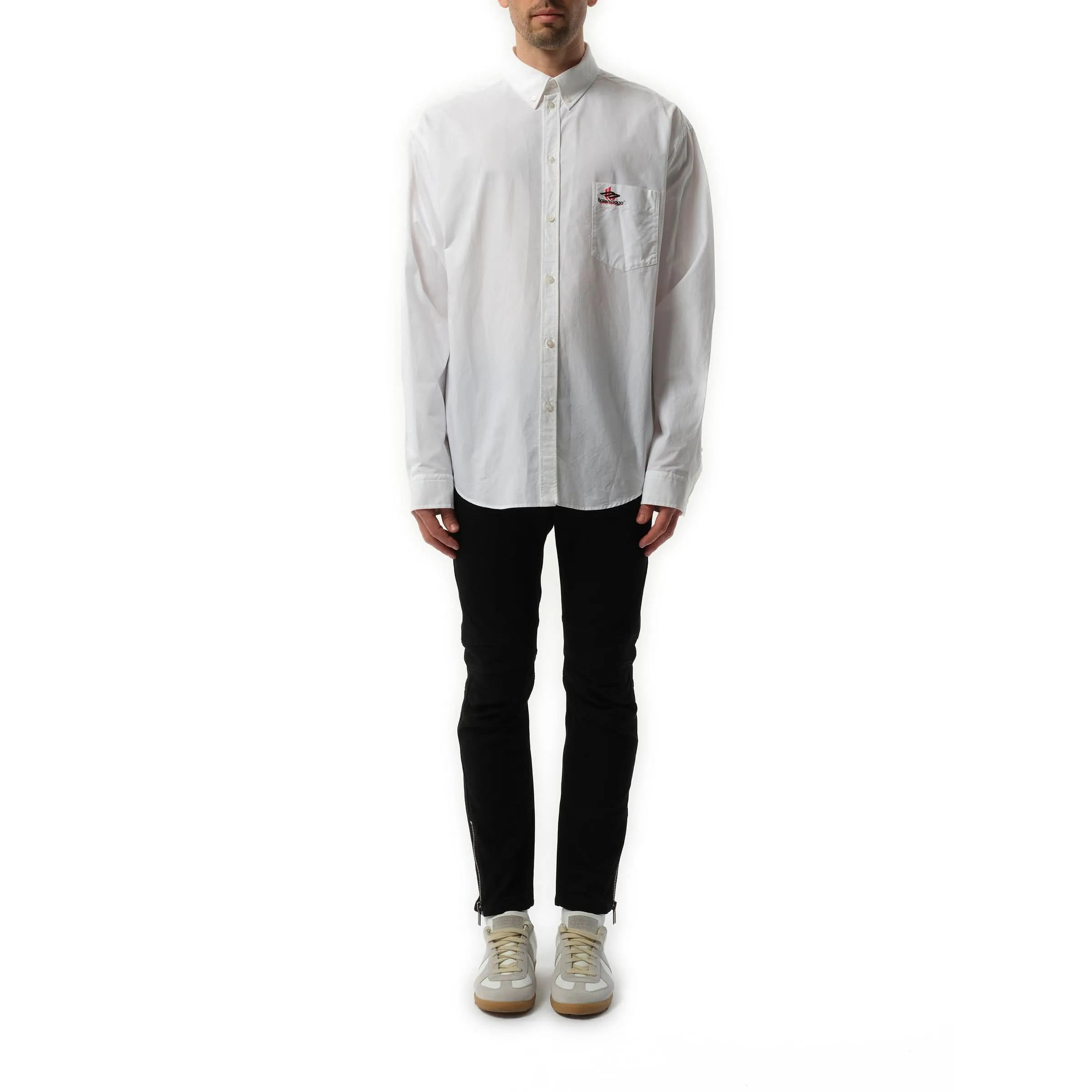 Oversized Long Sleeve Shirt in White