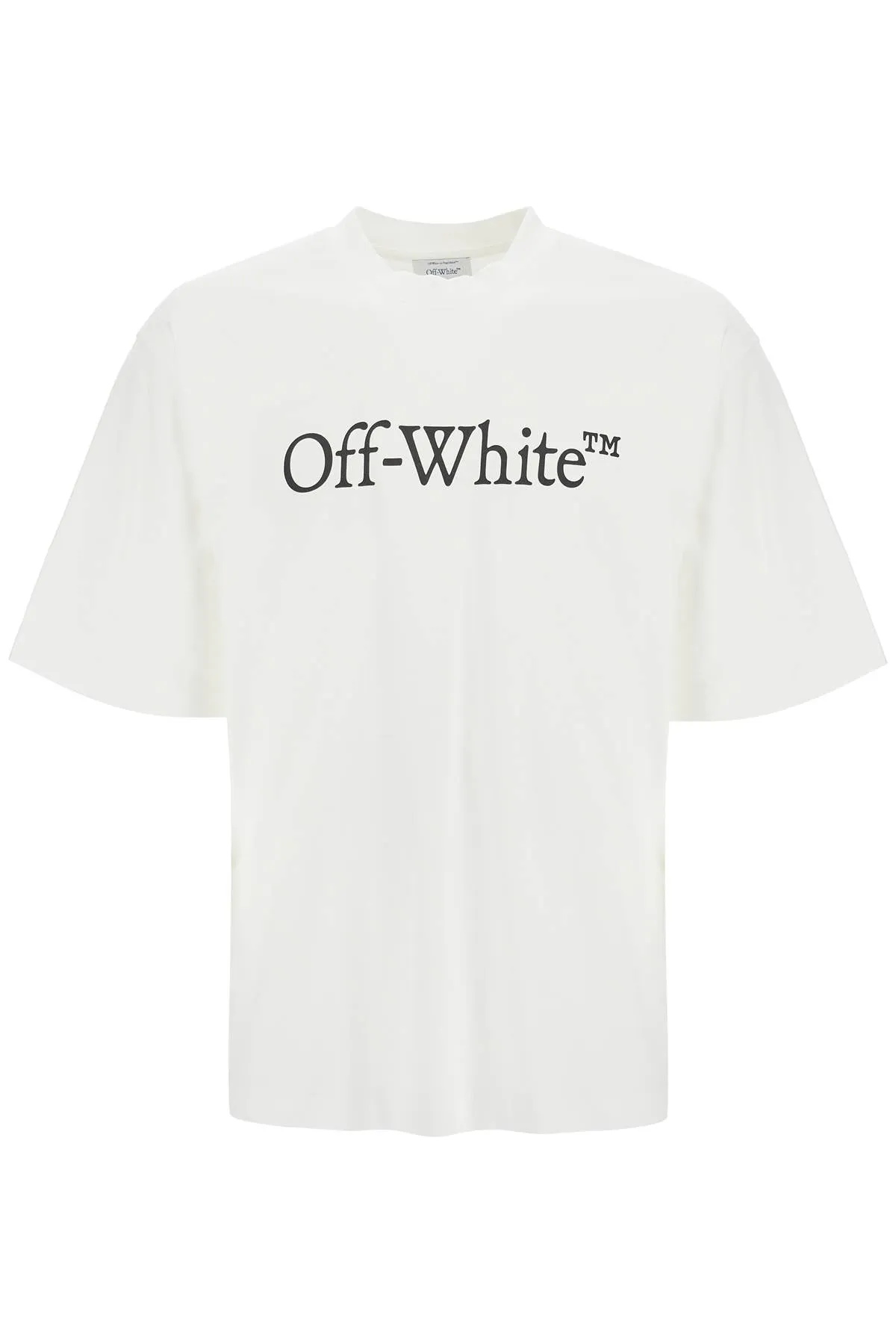 "oversized t-shirt with OMAA120C99JER008 WHITE BLACK