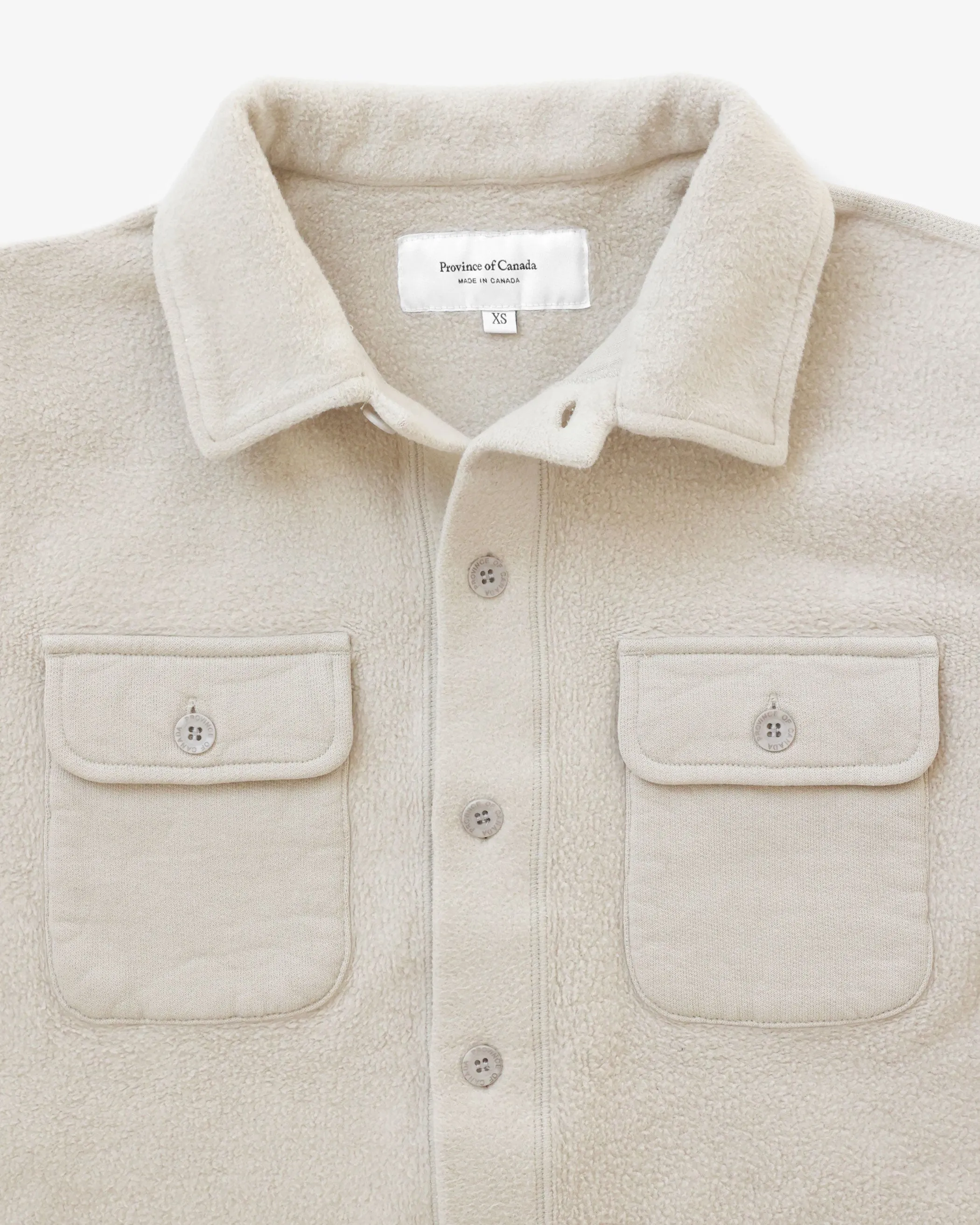 Reverse Fleece Overshirt Sand - Unisex