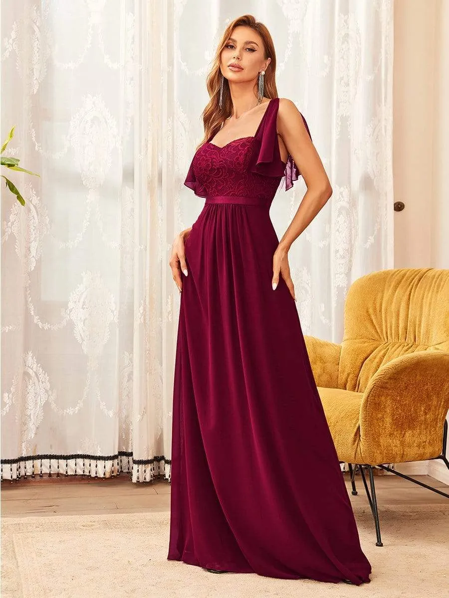 Sweetheart Flutter Sleeve Bridesmaid Dress