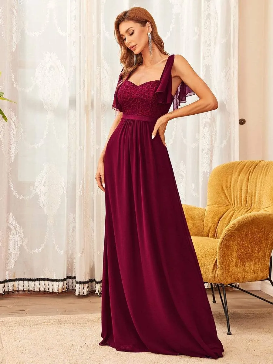 Sweetheart Flutter Sleeve Bridesmaid Dress