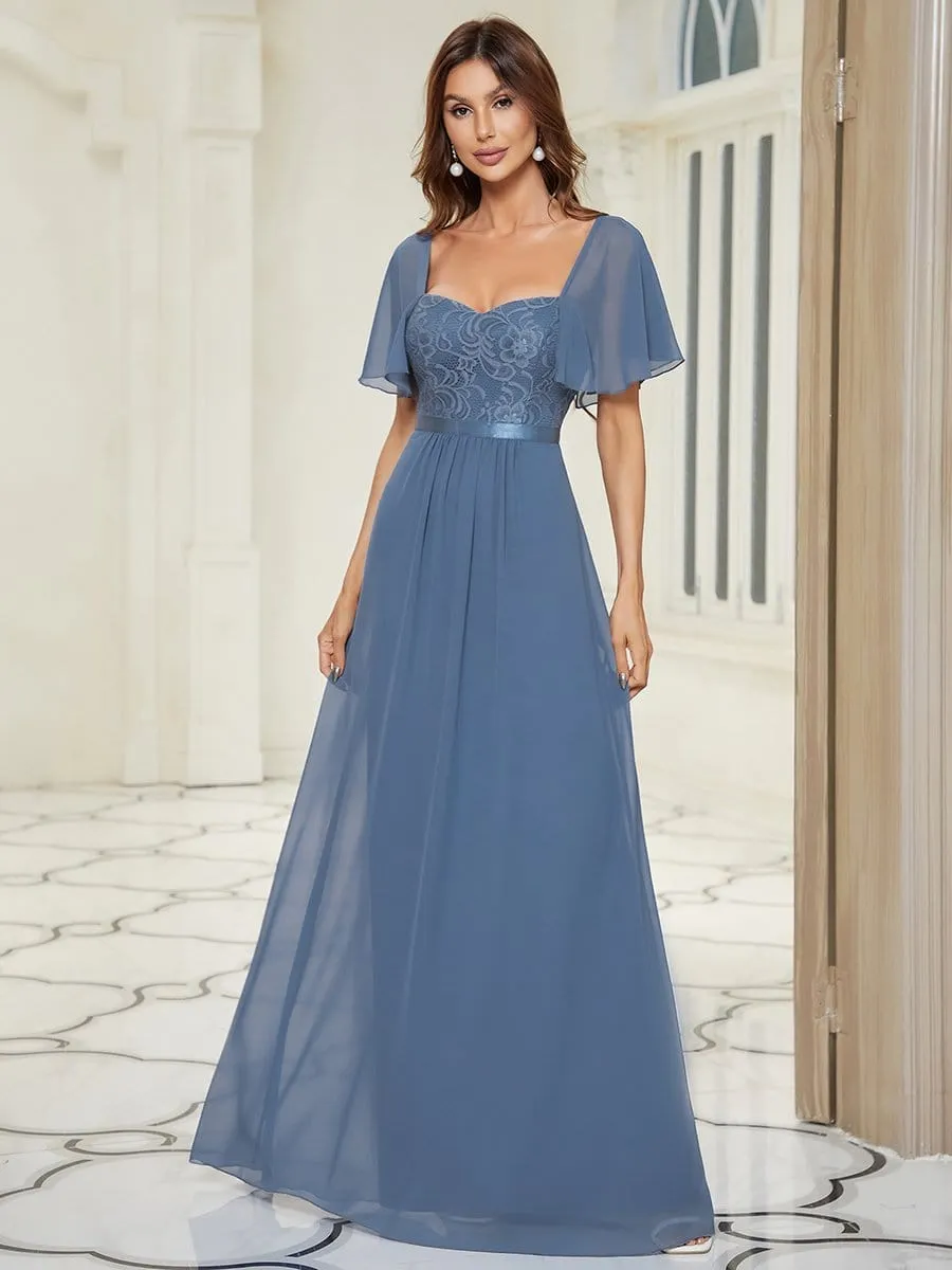 Sweetheart Flutter Sleeve Bridesmaid Dress