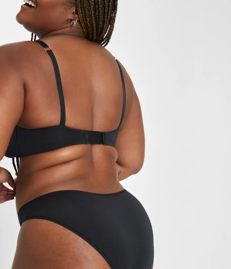 The All-Day Plunge No-Wire Bra: Jet Black